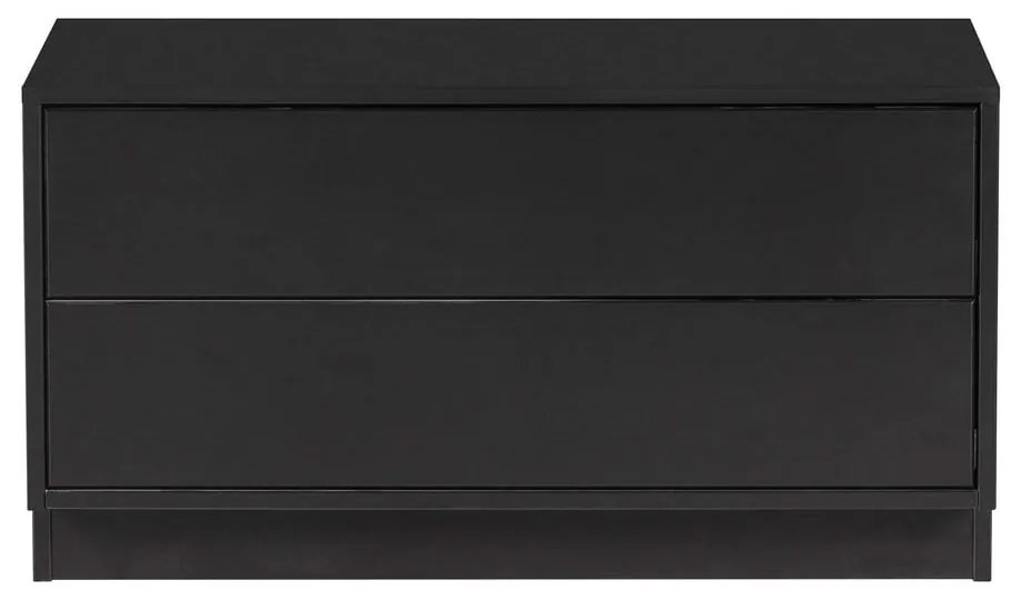 Čierny modulárny TV stolík z borovicového dreva 75x40 cm Finca – WOOOD