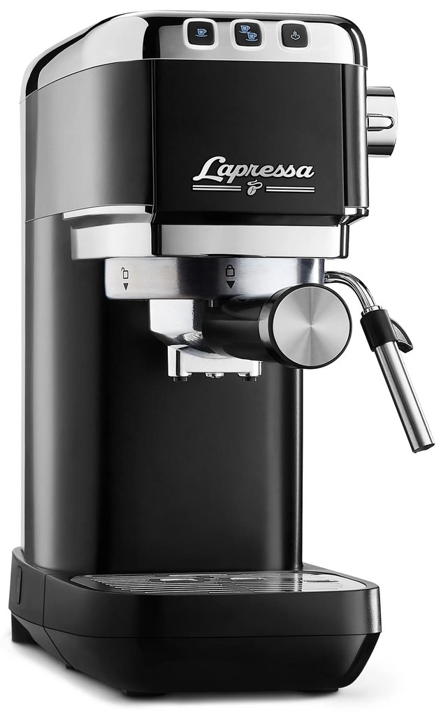 Pákový kávovar »Lapressa«, čierny