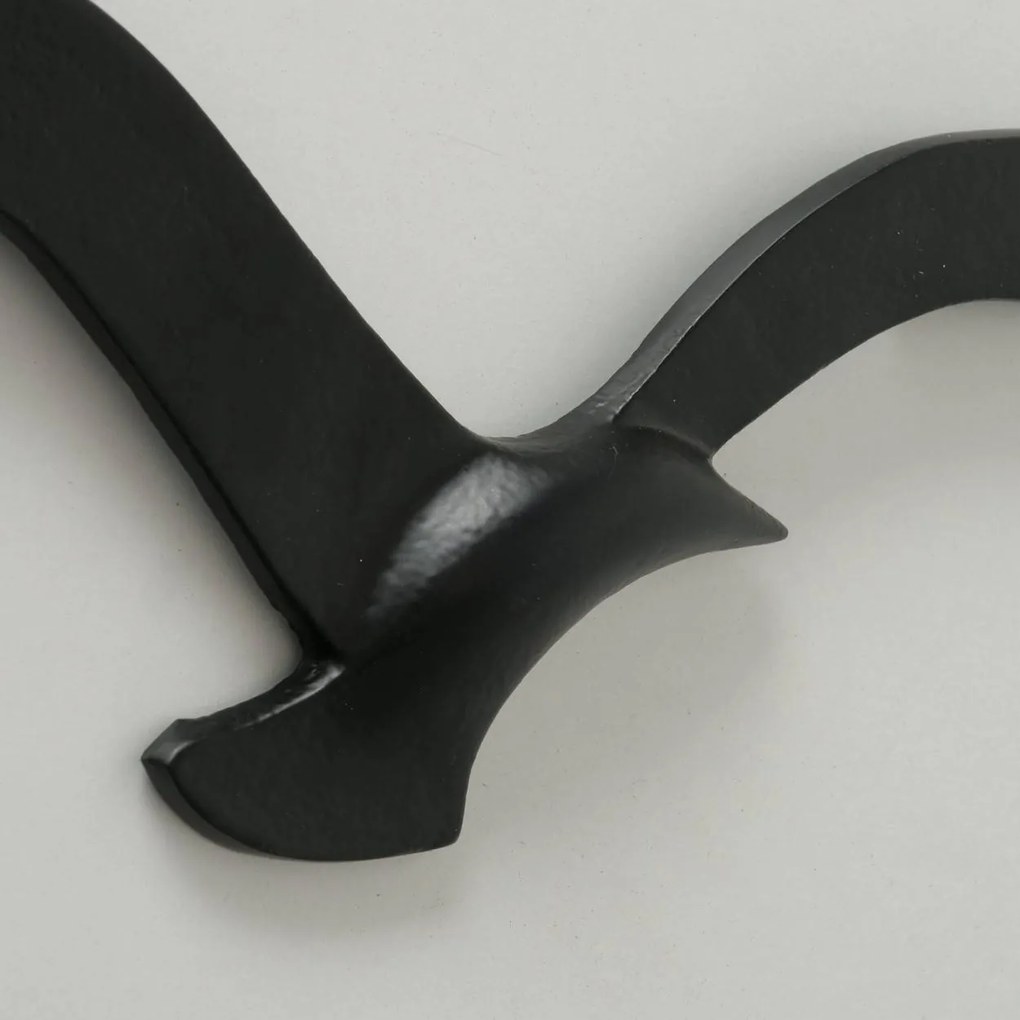 Kovová dekorácia na stenu Black Bird 13x35 cm + 12x40 cm