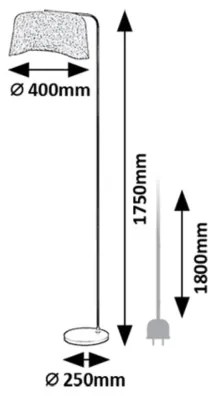 Rabalux 74019 - Stojacia lampa FARELIA 1xE27/10W/230V