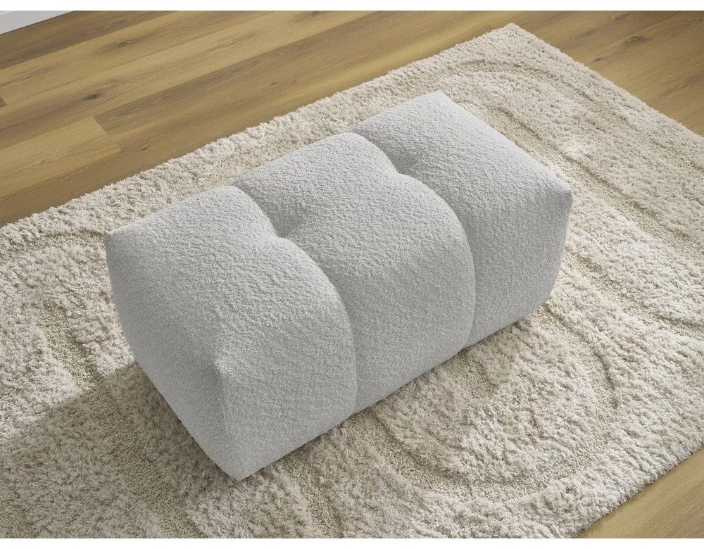 Svetlosivá podnožka z textílie buklé Roxelane – Bobochic Paris