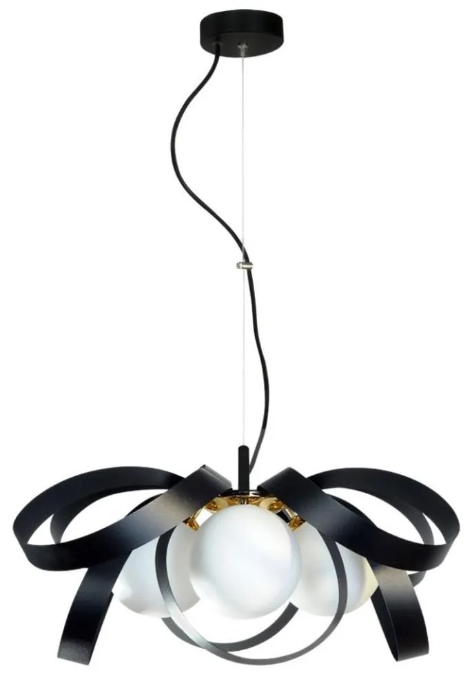 Zuma Line 1139 - Luster na lanku NELA FLAT 4xE14/40W/230V čierna