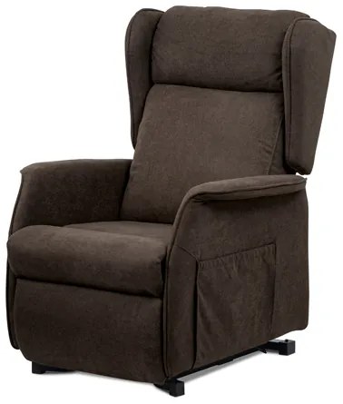 TV a relaxačné kreslo "ušiak"+ elektrické polohovanie, 1 motor 230V / 29V, poťah h TV-1190 BR2