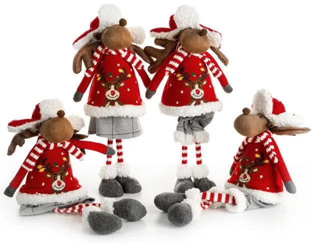 Vianočná dekorácia FIG 92 B červená / biela