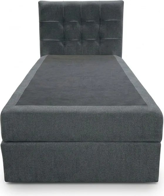 Čalúnená posteľ boxspring DIRELIS VIBE 90x200 cm tmavosivá Matrac: Matrac Bonell pružinový