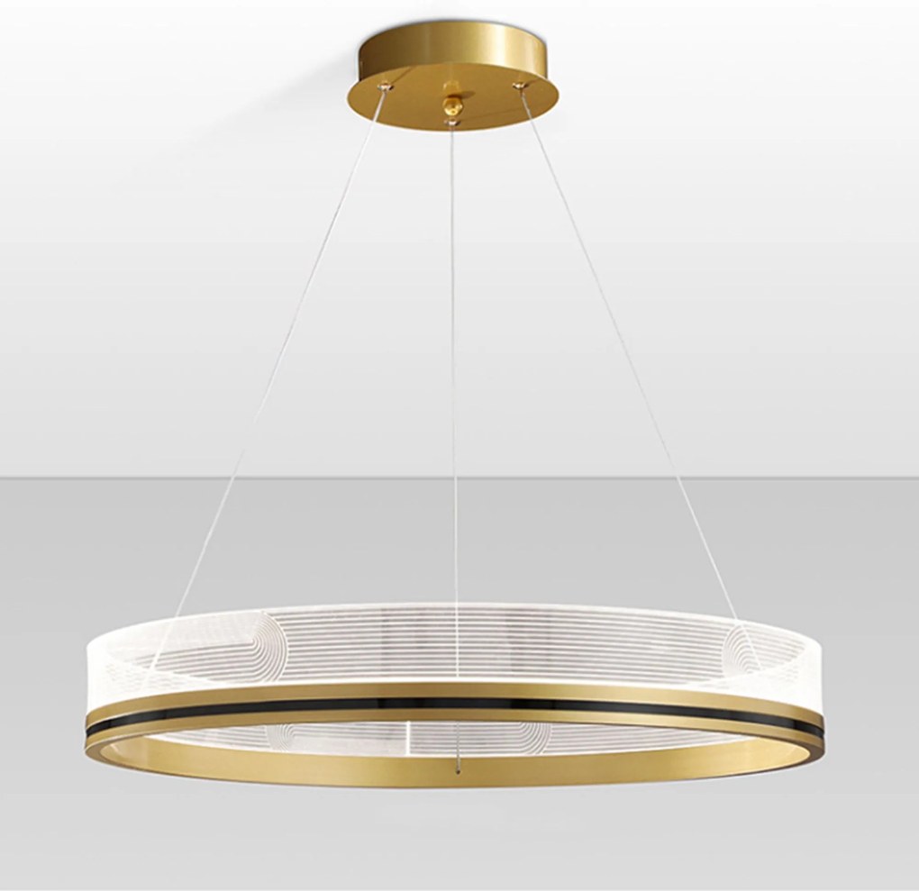 Toolight Toolight, LED závesné svietidlo 60cm APP1190-CP, zlatá, OSW-40020