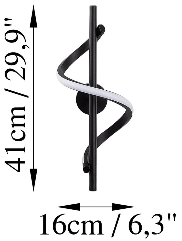 Nástenné LED svietidlo Likma čierne