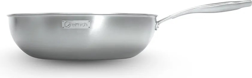 Elmich Nepriľnavá nerezová Wok panvica Tria Ceramic s keramickým povrchom Ø 26 cm