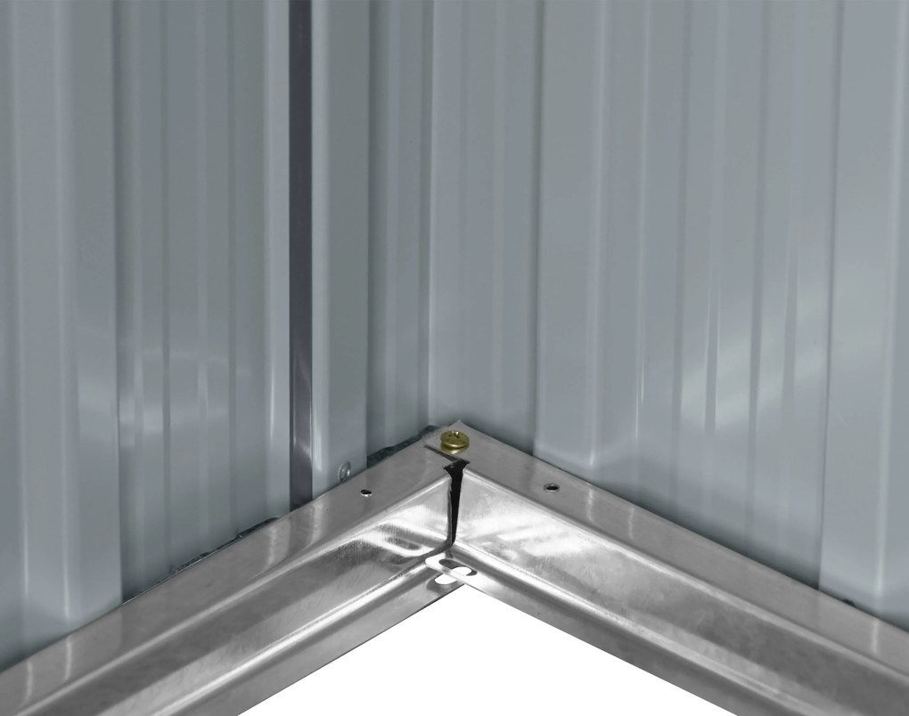 Záhradný domček BestBerg ZD-67AW / 4,3 m² / 197 × 217 × 202 cm / antracit/biela