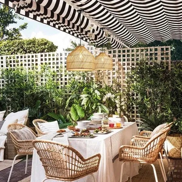 Immax 08264L - Luster na lanku PELO 1xE27/40W/230V pr. 40 cm ratan