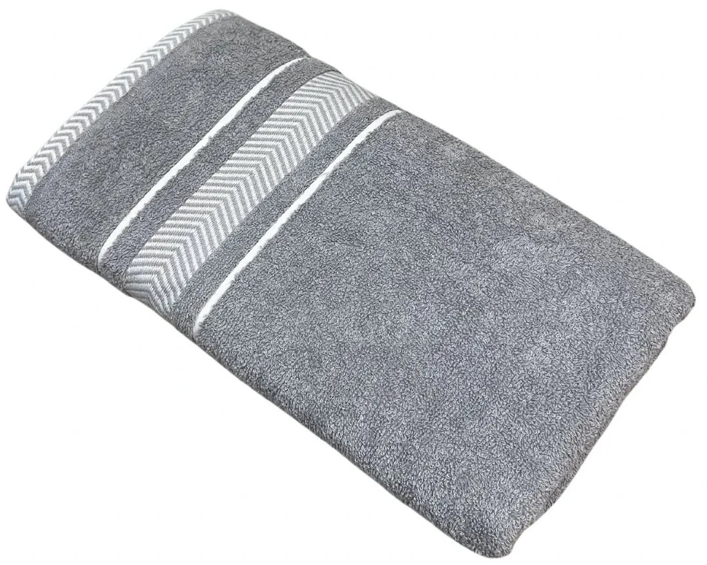 Froté osuška deluxe Monako sivý 70x140cm TiaHome