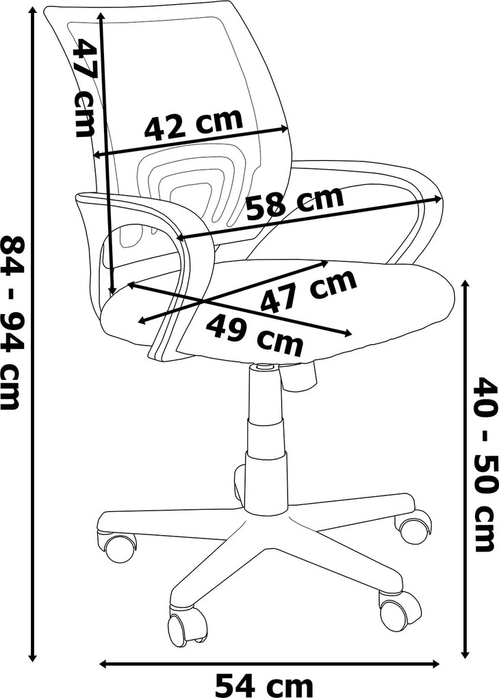 Kancelárska stolička FB-BIANCO ružová/biela