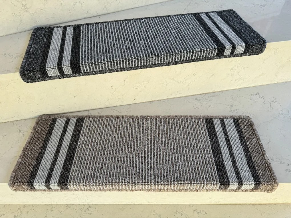 Vopi Nášľapy na schody Gandia šedý obdĺžnik, samolepiaci - 25x80 obdĺžnik (rozmer vrátane ohybu)