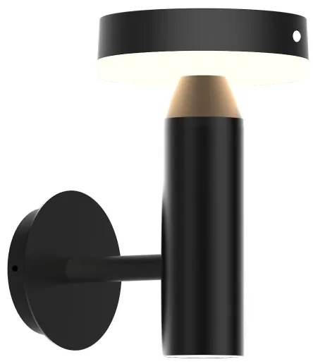 Zuma Line WT33611 - LED Solárna nástenná lampa CARLI LED/4,5W/2000mAh IP44 čierna
