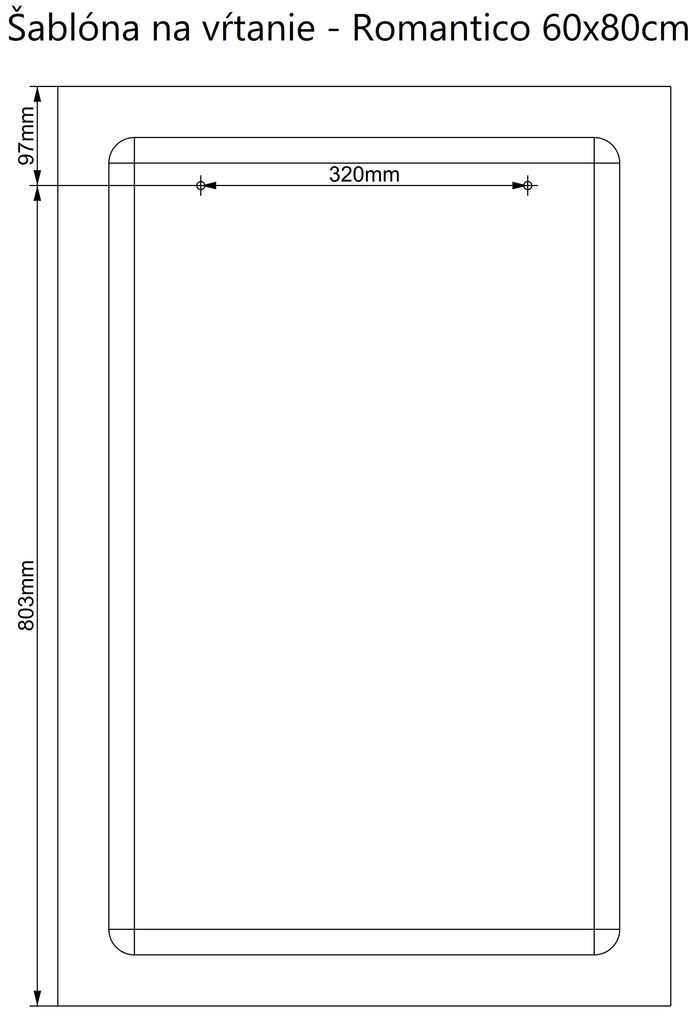 LED zrkadlo Romantico 60x90cm neutrálna biela - diaľkový ovládač Farba diaľkového ovládača: Biela