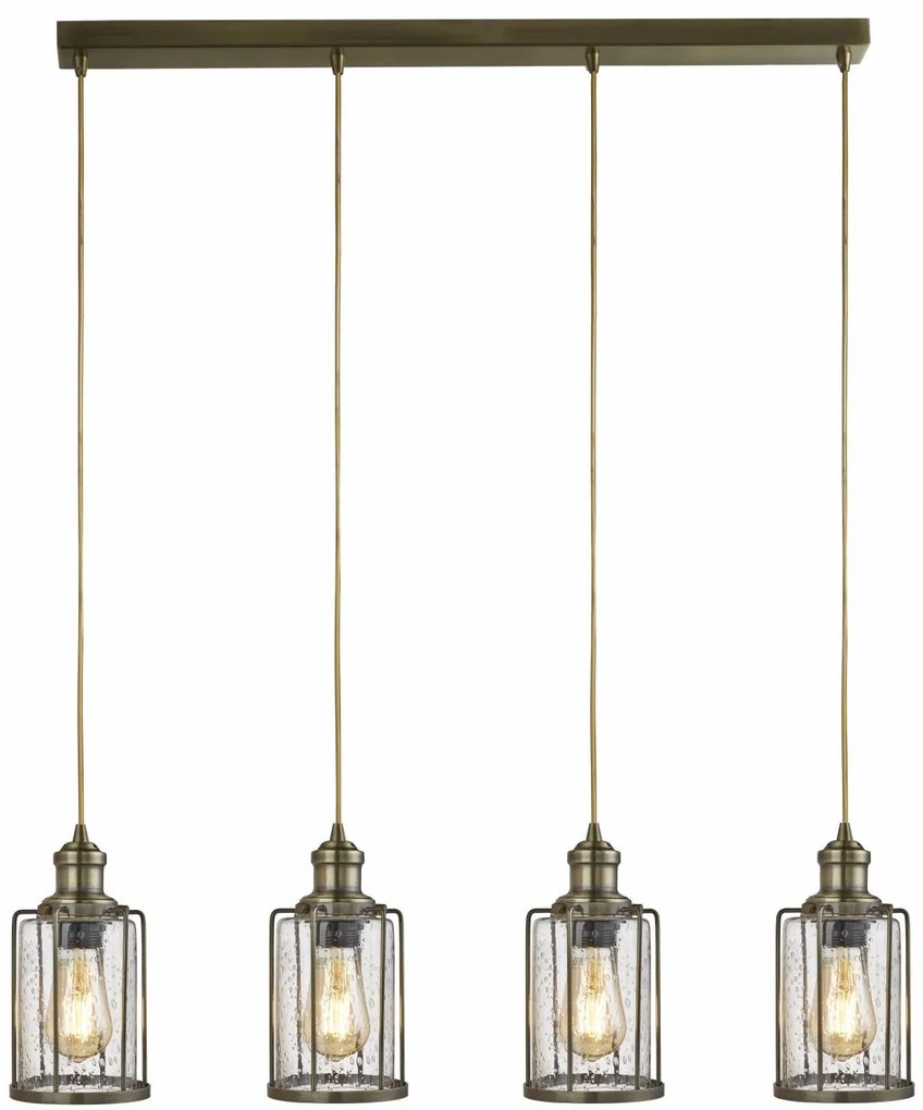 Kuchynské svietidlo SearchLight PIPES 4LT PENDANT 1164-4AB