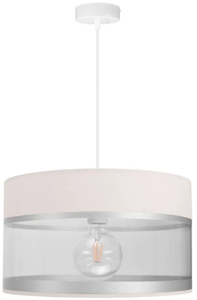 Závesné svietidlo Elegance, 1x textilné tienidlo (výber z 5 farieb - kombinácia 2 farieb), (výber z 3 farieb konštrukcie), (fi 35cm)
