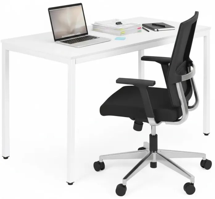Kuchynský stôl biely 120 x 60 cm – univerzálny stôl pre 4–5 osôb