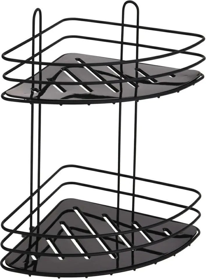 Polička do kúpeľne Black 2, čierna