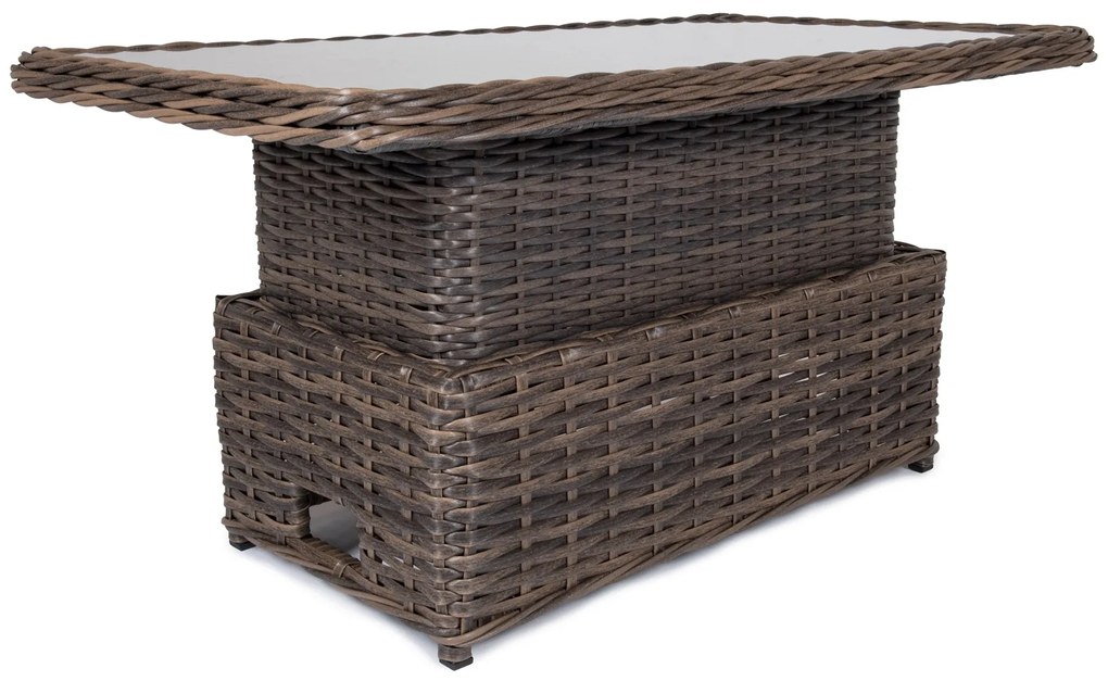 Výškovo nastaviteľný stôl MONTE CARLO hnedočierny