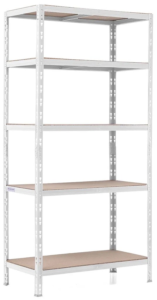 SUPER EKO HIT - Policový regál Trestles RNDU-KUI 1800x900x500, nosnosť 875 kg, 5 políc, biely
