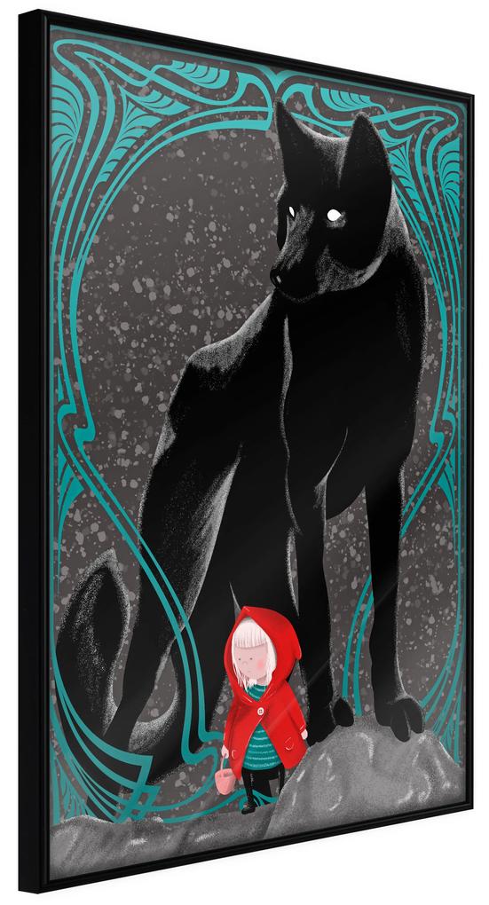 Artgeist Plagát - Red Riding Hood [Poster] Veľkosť: 30x45, Verzia: Zlatý rám