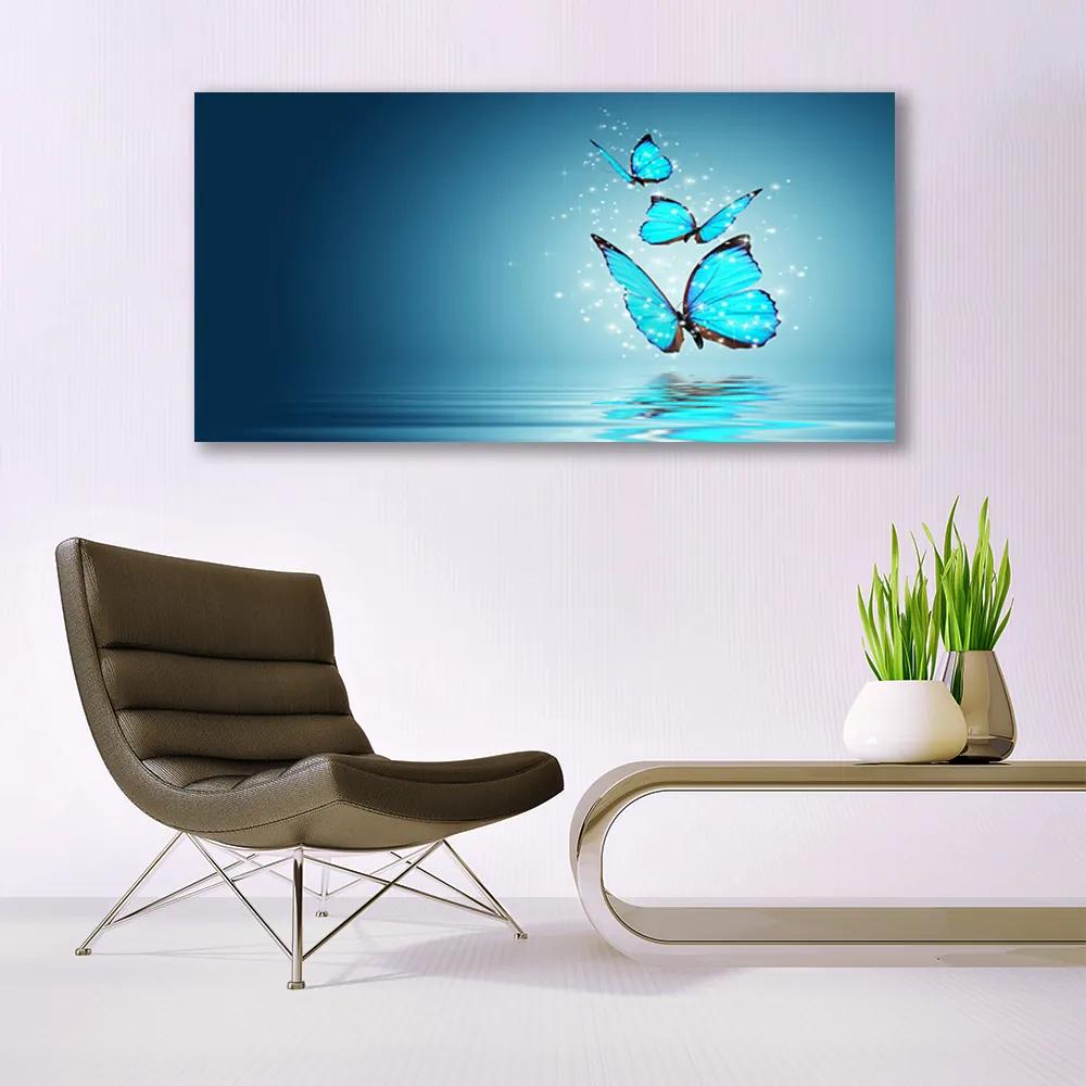 Obraz plexi Motýle voda umenie 120x60 cm