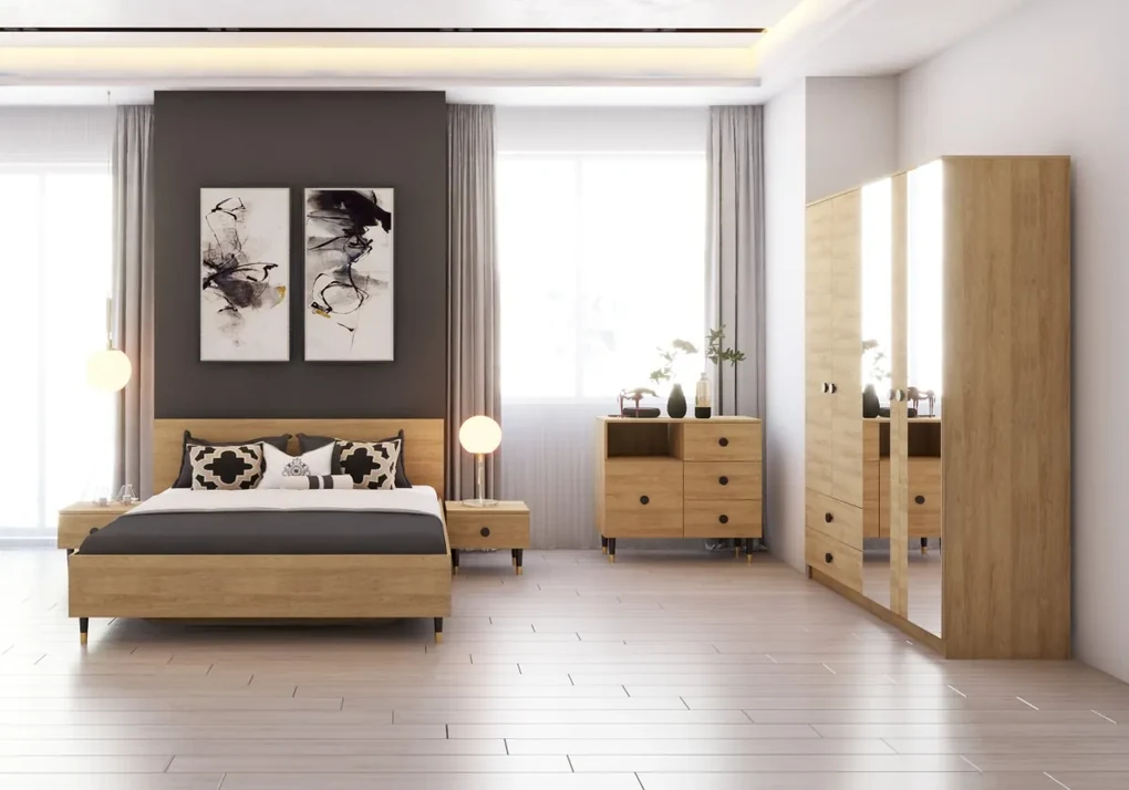 Posteľ LUX 160x200 dub hickory