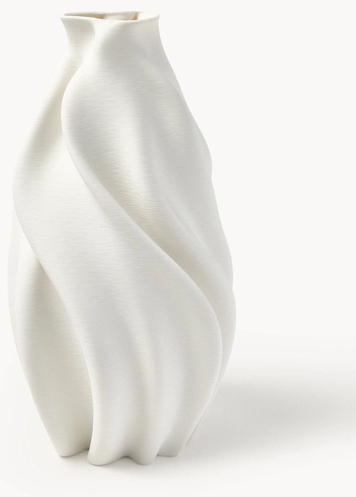 3D tlačená porcelánová váza Lyria, V 40 cm