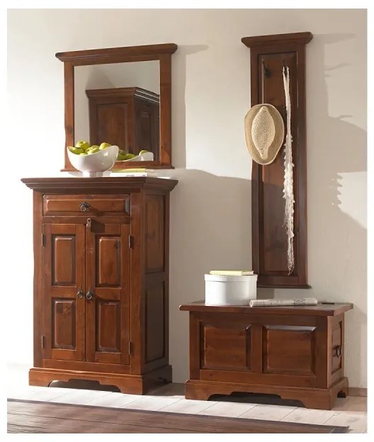 furniture-nabytek.cz - Masívna komoda Catana z borovice, lakovaná, hnedá – 75×44×115 cm