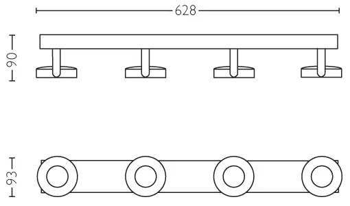 Philips 53174/31/P0 - Stmievateľné bodové svietidlo MYLIVING CLOCKWORK 4xLED/4,5W