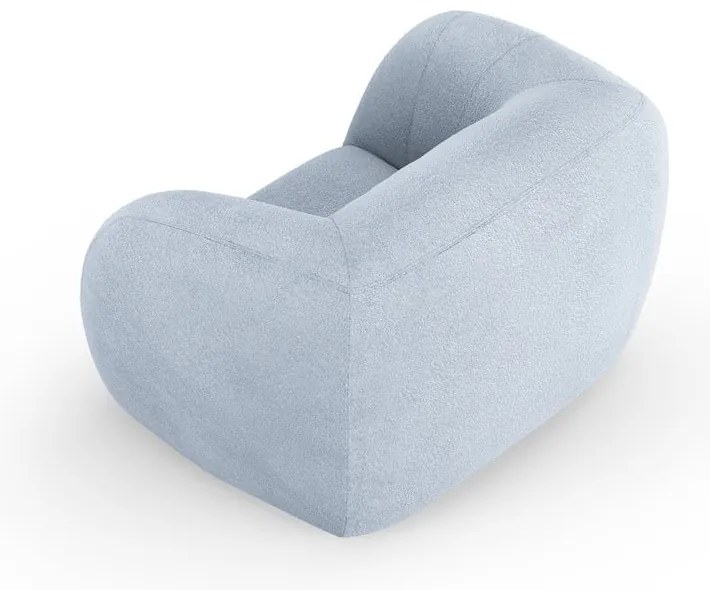 Svetlomodré kreslo z textílie buklé Essen – Cosmopolitan Design