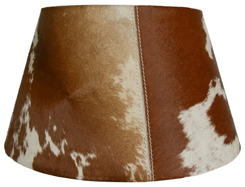 Tienidlo na lampu z hovädzej kože - hnedo biela - 20 * 30 * h 18,5cm