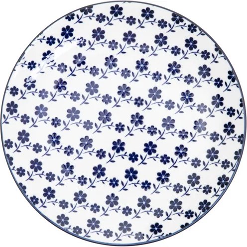 Dezertný tanier NAVIA granátový s kvetmi 875750