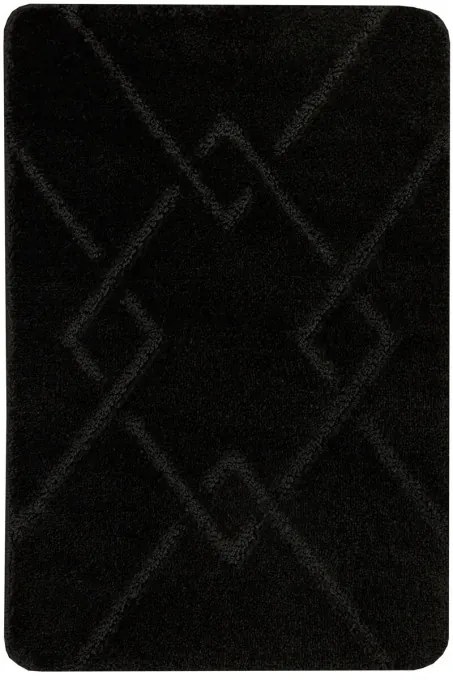 Kúpeľňový koberček Moreno čierny, kosoštvorce