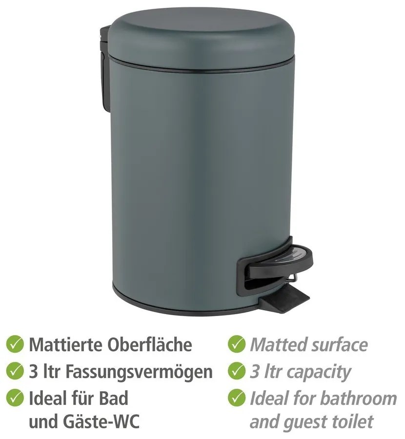 Pedálový oceľový odpadkový kôš 3 l Leman - Wenko