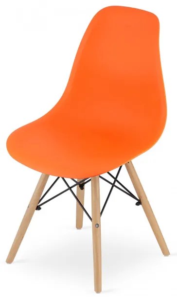 Set dvoch jedálenských stoličiek OSAKA oranžové (hnedé nohy) 2ks