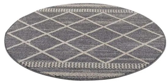 Koberec Art 2645 sivý kruh