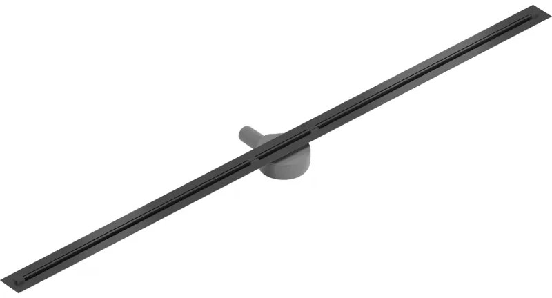 Mexen Flat Super Slim, super tenký odtokový žľab s 360° rotačným sifónom 160 cm, čierna matná, 1751160