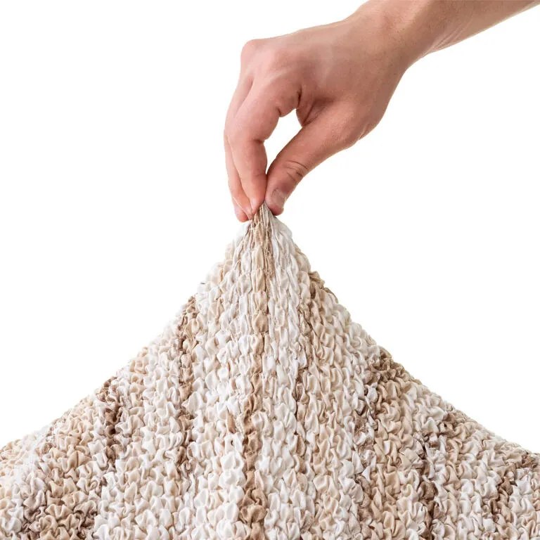 Bielastické poťahy OCEANO NOVÉ béžové kreslo ušiak (š. 60 - 110 cm)