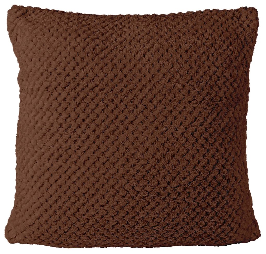 ŽAKÁROVÁ DEKORAČNÁ OBLIEČKA NA VANKÚŠ AMORRO 40X40 CM ČOKOLÁDOVÁ