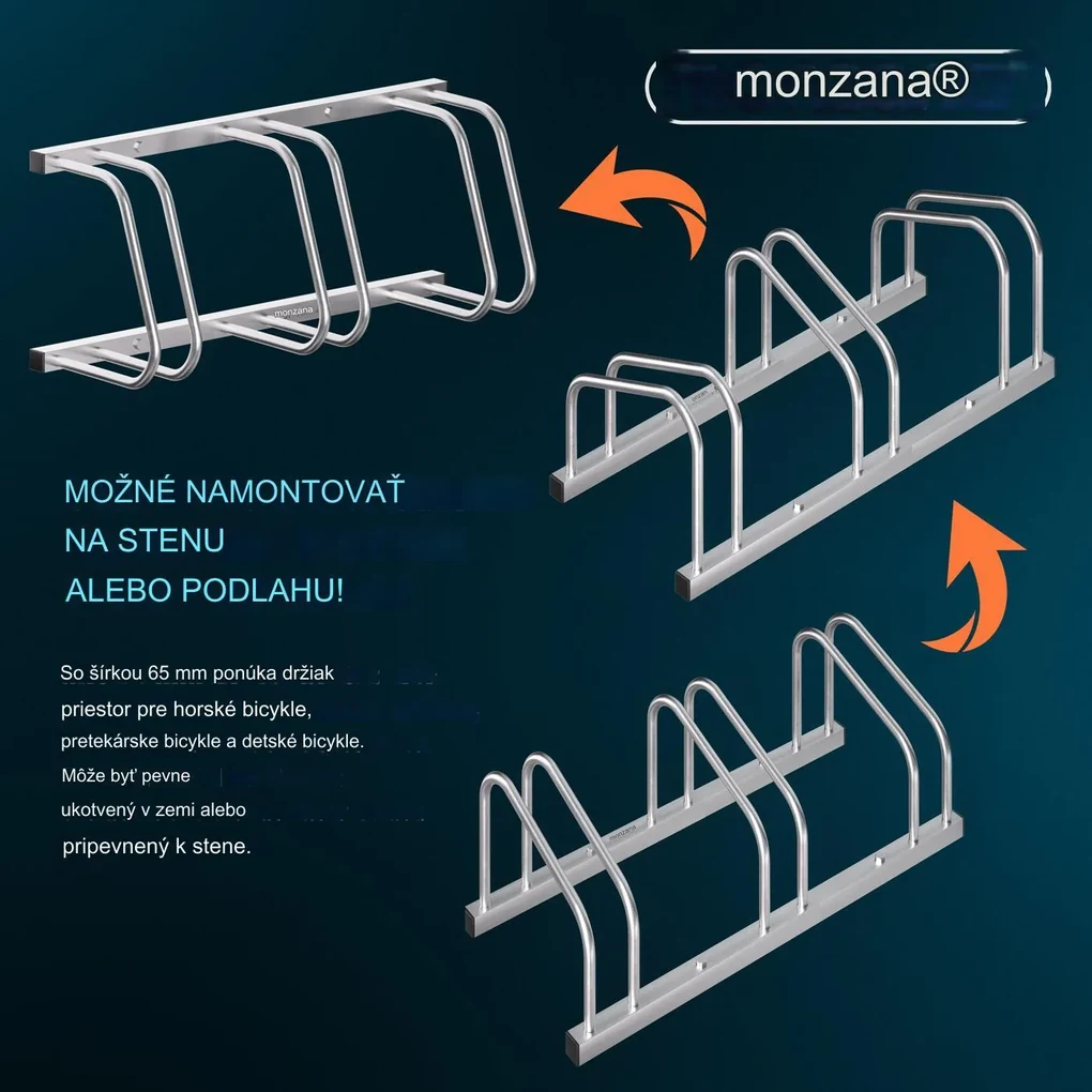 InternetovaZahrada Stojan na 3 bicykle - 84x32x27 cm
