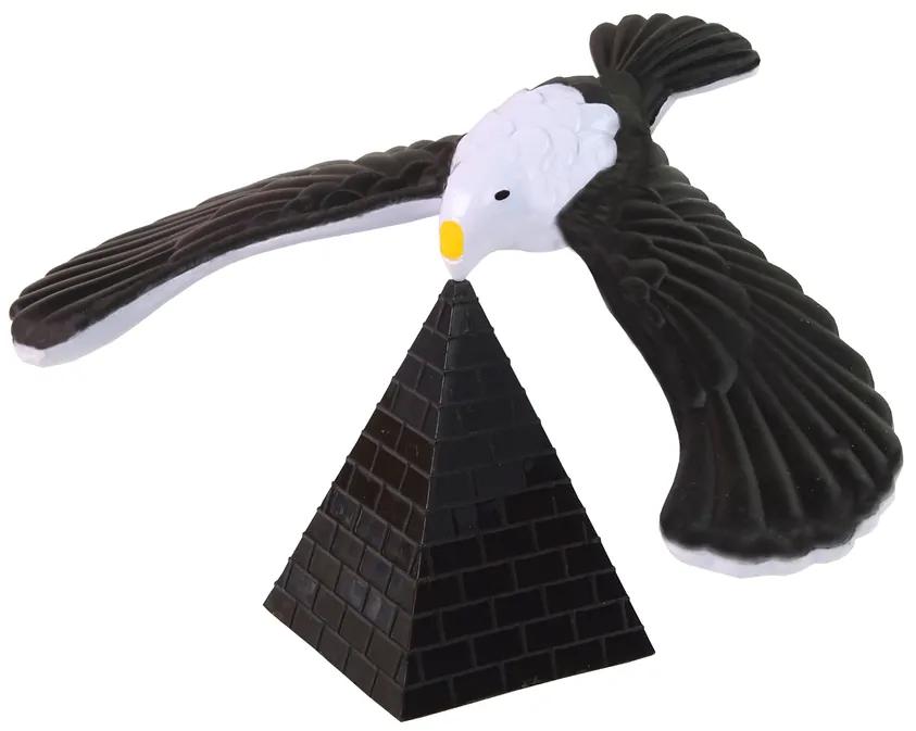Lean Toys Antigravitačná vyvažovacia hračka – čierny vtáčik