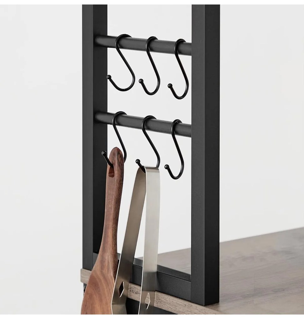 Kuchynský regál Vasagle Vogues 60 cm čierny/sivý