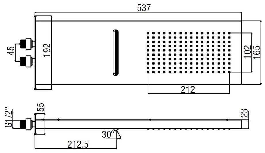 GROHE Grohe Eurocube SET 2 - Sprchový systém pod omietku, Eurocube, páková batéria- kompletná sada