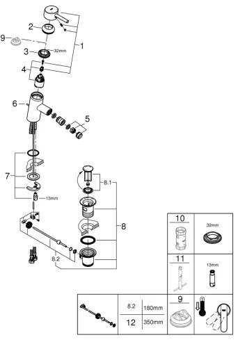 GROHE 32558000 - Bidetová batéria FEEL DN 15 lesklý chróm