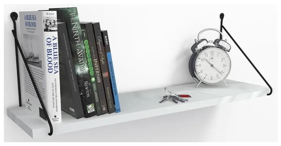 Nástenná polica ARMONI 20x72 cm biela