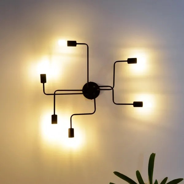 LED Prisadený luster TUBE 6xE27/15W/230V