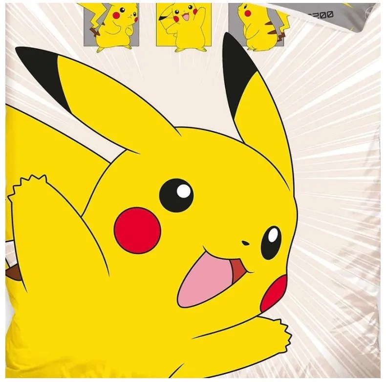 Detské obliečky Pokémon Pikachu v Akci 140x200/70x90 cm