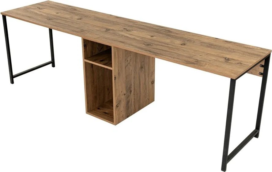 Pracovný stôl v dekore borovice 60x240 cm Twin – Kalune Design